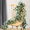 1pc Artificial Eucalyptus Garland,Realistic Greenery with Flowers & Foliage,No Maintenance Plastic Vine for Wedding,Home, Garden