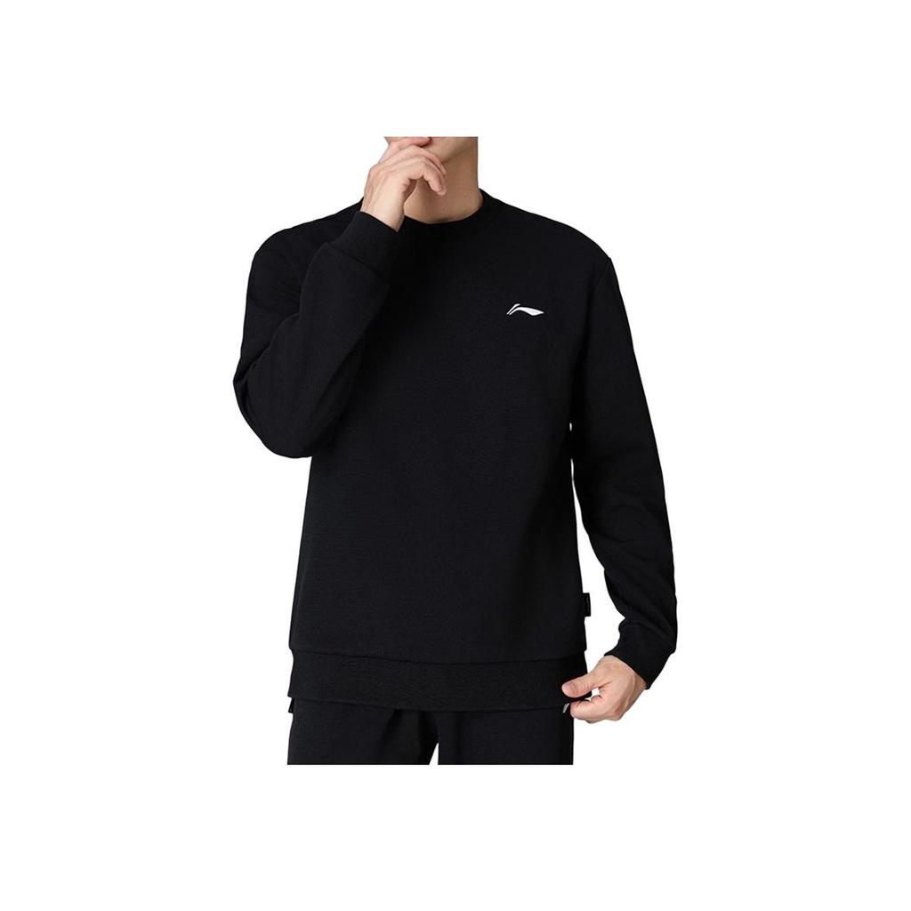 Li Ning Серия Спортивный Стиль Жизни Серия Фитнес Толстовка Пуловер на Флисовой Подкладке и Теплые Брюки с Манжетами Повседневный Спортивный Комплект Мужские комплекты AWDVE41-1+AKLUC35-1