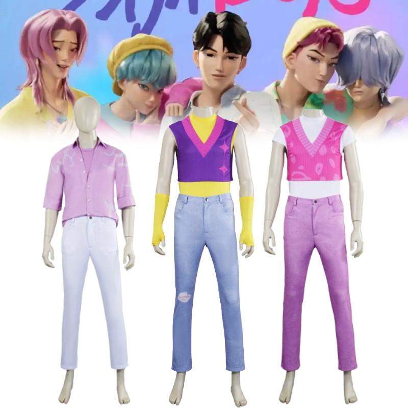 Demon Kpop Hunters Saja Boys Cosplay Costume Halloween Party Performance Stage