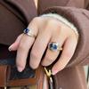 Набор драгоценных камней Super Sparkle: Регулируемое открытое кольцо для женщин - Элегантный, универсальный дизайн