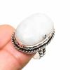 Rainbow Moonstone Gemstone Handmade 925 Silver Plated Jewelry Ring Size 6.5