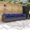 Day and Night - Day and Night 4-piece Garden Sofa Set and Gray Synthetic Rattan Cushions