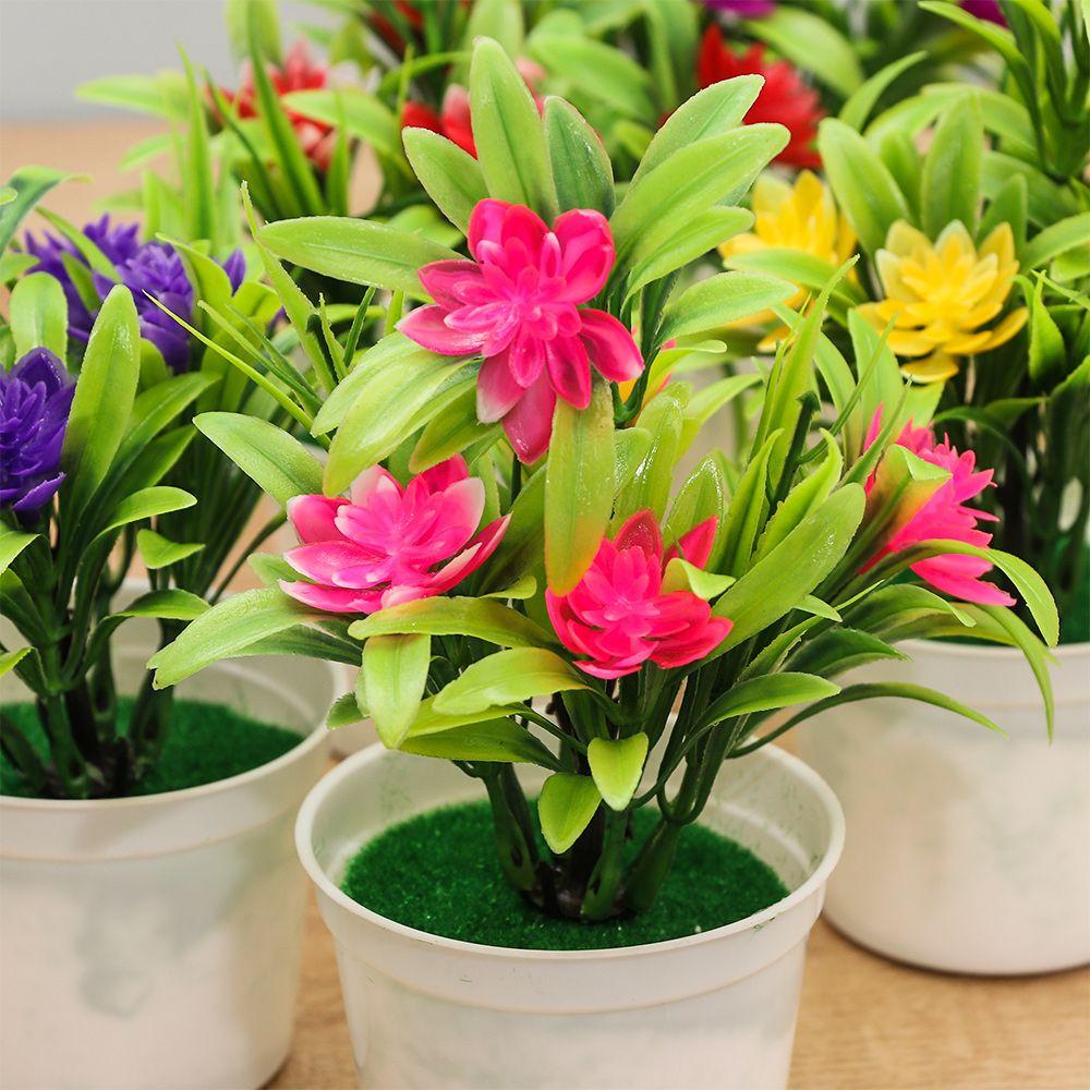 Miniascape Wedding Party Decortion with Pots Outdoor Decor Artificial Flower Fake False Plants