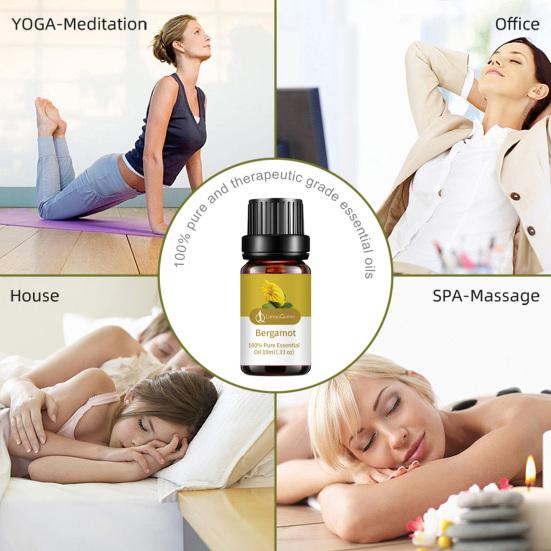 10 мл эфирное масло, увлажняющий уход за телом, успокаивающее кожу, эфирное масло бергамота для йоги
