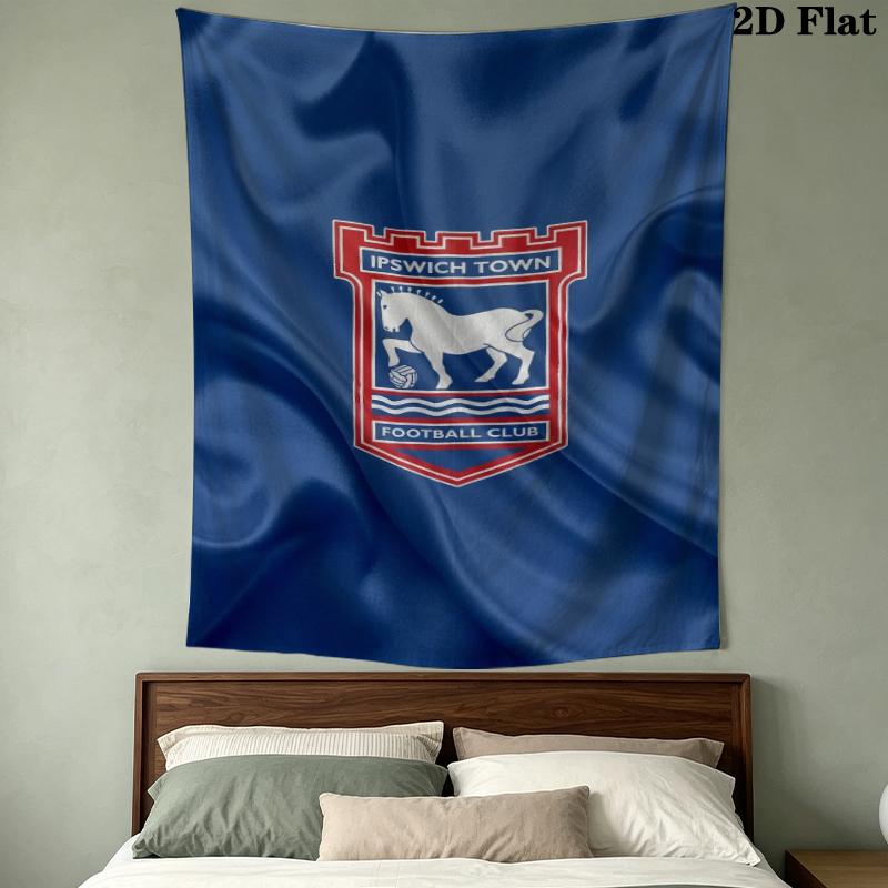 Ipswich Town FC Wall Tapestry Aesthetic Wall Hanging Printed Fabric Blanket Decorative Tapestries for Bedroom Living Room Home Decor