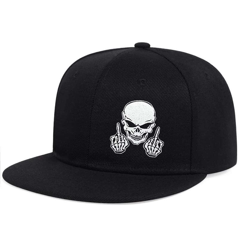 Chapeaux Hip-hop unisexes imprimés avec doigts squelette, casquettes de Baseball décontractées réglables pour l'extérieur,