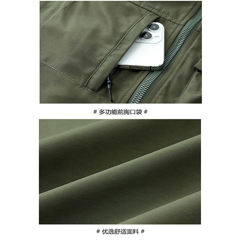 Loose Large Size Multi Pocket Casual Vest Mens Fashion Sleeveless Outerwear Top for Spring Autumn Daily Wear Outing