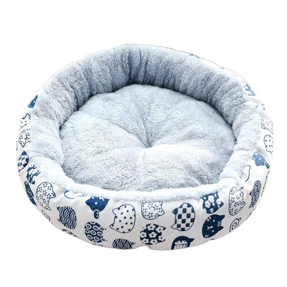Корзины для сна с рисунком из мультфильма «Кошка», холщовое/бархатное гнездо для собак, хлопковое гнездо для щенков