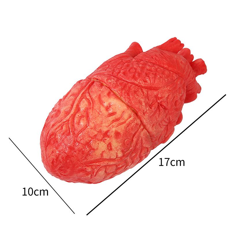 1 шт. Хэллоуин ужасный кровавый отрубленный ужас страшное человеческое сердце в натуральную величину страшная поддельная резиновая кровавая часть тела украшения на Хэллоуин