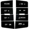 Generic Car Steering Wheel Button Caps Repair Decals Stickers Black for Ford Focus 2008 2009 2010 Automotive Interior Decor, US-001