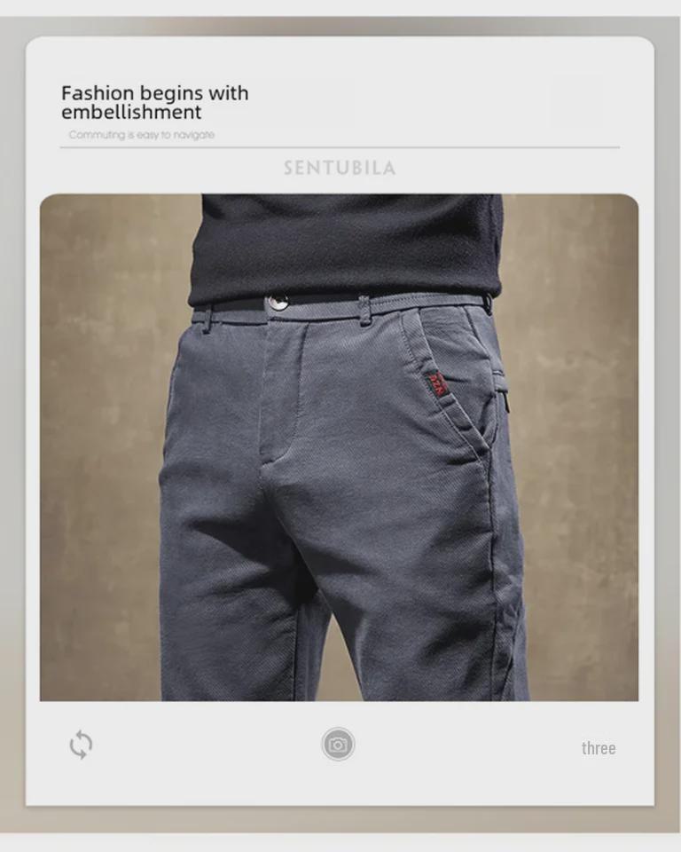 Мужские универсальные узкие эластичные джинсы — модные, удобные, мягкие, прямого кроя с добавлением бархата