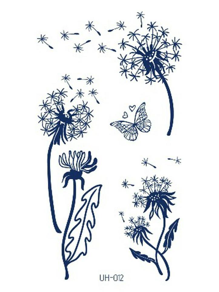 Водостойкие полуперманентные татуировки-наклейки на травяной основе для мужчин и женщин