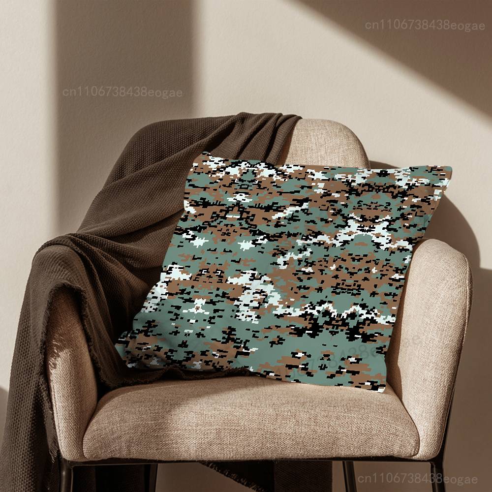 Чехол на декоративную подушку с рисунком Flecktarn Camo Для 45x45см,55x55см,30x30см Для украшения дома, спальни и как защита
