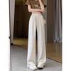 Heavy Industry Hot Diamond Wide Leg Pants for Women's Spring New Casual High Waist Loose Straight Tube Drop Floor Dragging Pants