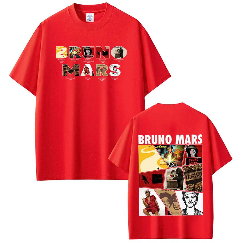 Bruno Mars The Romantic Album Tour 2026 Tshirt Man Woman Hiphop Harajuku Tshirts Short Sleeve Top Casual Hip Hop Tshirts