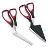 Multifunctional Pizza Scissors Stainless Steel Blade Detachable Cutting Tools Ergonomic Grip Black&Red for Restaurant Kitchen