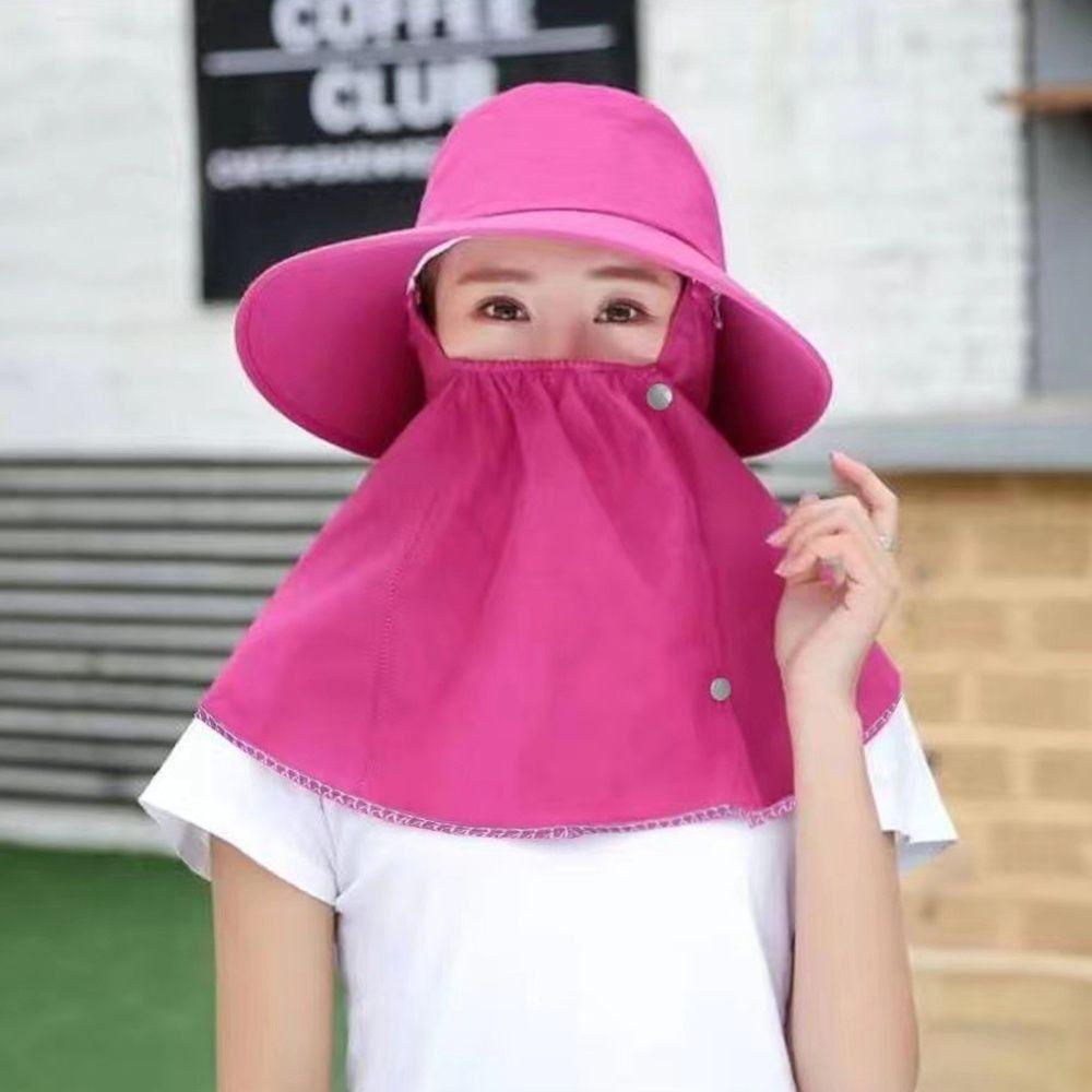 Detachable Neck Sun Visor Hat UV Protection Face Mask New Sunscreen Hat Women