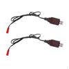 2 Pieces 4.8V USB To JST-2P Plug MH/ Battery Charging Cable For RC Toys