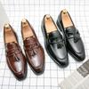 Mens Luxury Tassel Flats Leather Casual Office Designer Brogue Loafers Moccasin Wedding Oxford Footwear Dress Shoes for Men 2025