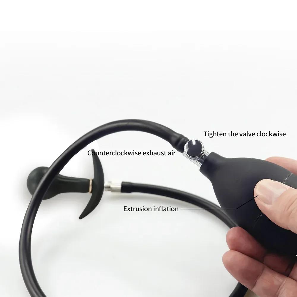 Надувная огромная анальная пробка со встроенным стальным шариком, женский вагинальный анальный дилататор, расширяемый силиконовый массажер простаты, секс-игрушки для мужчин