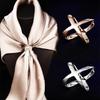Versatile X-Shaped Silk Scarf Buckle for Shawls and Scarves