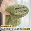 Solid Color Fluffy Blankets Thickened Wide Striped Blanket Soft Warm Sofa Bed Sheet Cover Chunky Nap Blanket Home Bedroom Decor