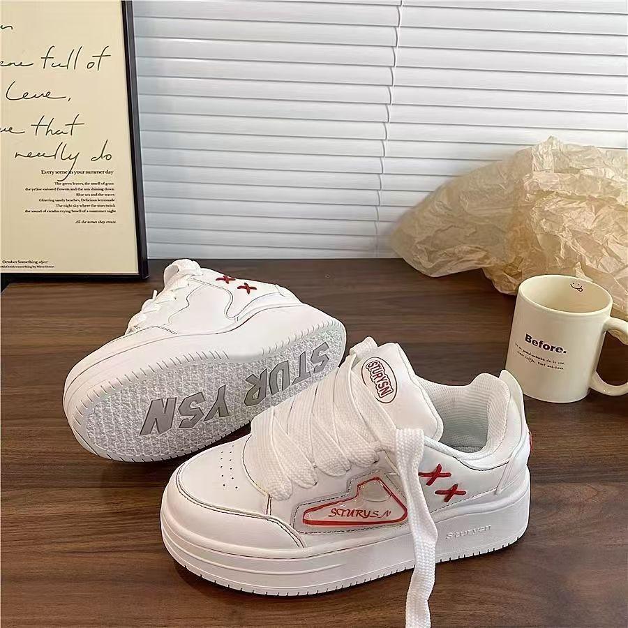 Гонконгский стиль, нишевый дизайн, чувство, звездные кеды, инс супер огонь, толстая подошва, универсальные, спортивные, повседневные, нравственное воспитание, дети