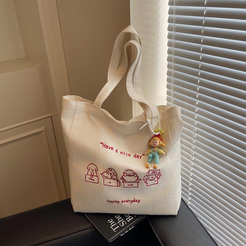 Новая холщовая сумка-тоут 2025 года большой вместимости, женская повседневная универсальная тканевая сумка, сумка для занятий