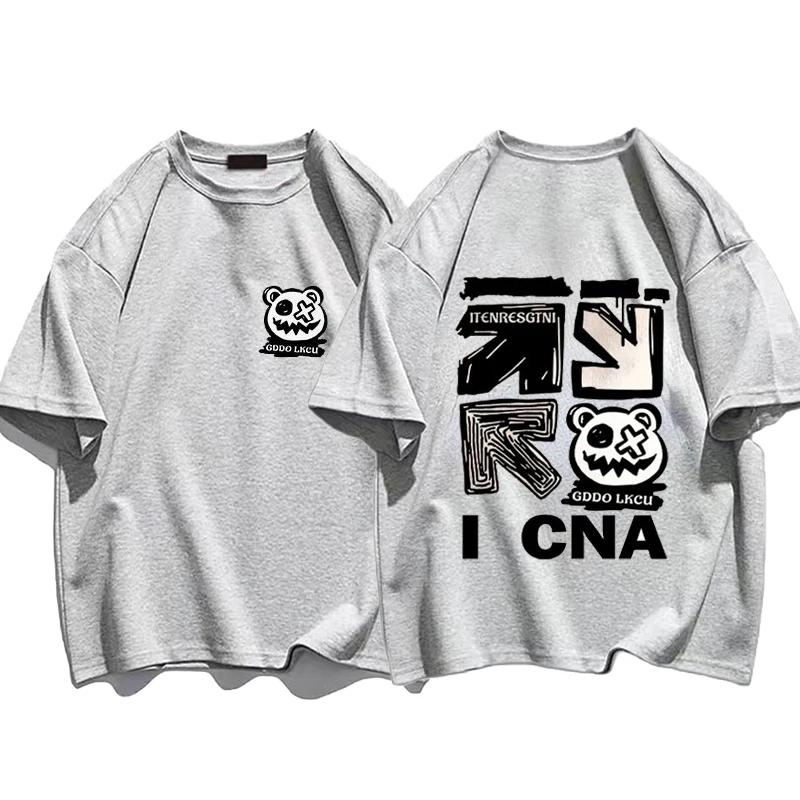 ХИП-ХОП мужские футболки белого цвета ХЛОПОК повседневная футболка High Street футболка мужская аниме футболка