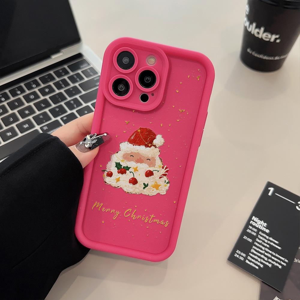 Мягкий силиконовый чехол для телефона с рождественским принтом для iPhone 15 Funda iPhone 16 Pro Max 11 13 14 12 XS X XR 7 8 Plus SE 16promax 15promax Cover