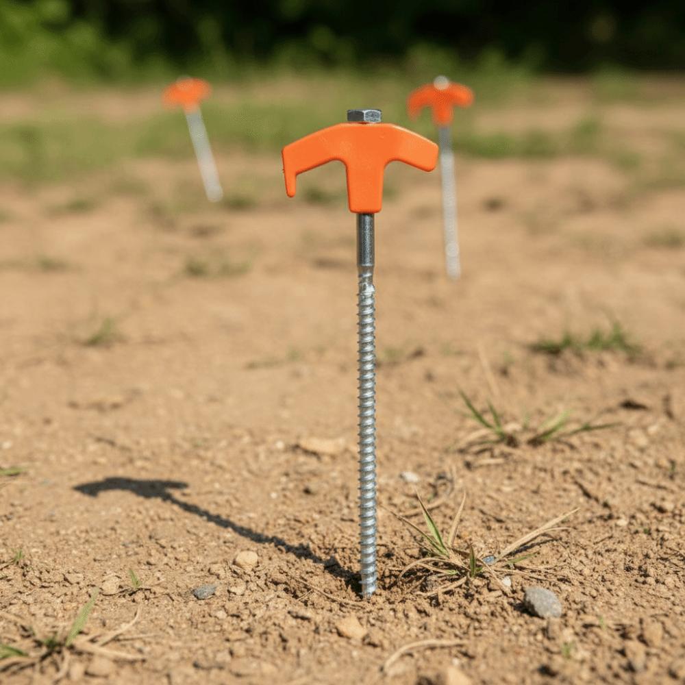 10pcs Heavy Duty Camping Stakes 8 Inch Ground Stakes Fixed Tent Peg Tent Stakes Trampoline