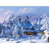 Снежная зима, полная алмазная вышивка, бисер, вышивка крестом, круглые наборы бриллиантов, незаконченный бриллиант