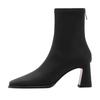 Ankle Boots Winter Women Shoes Leather Pointed Toe Mid Heels Elegant Shoes 2025 Trend Fashion Pumps Goth Chelsea Botas De Mujer