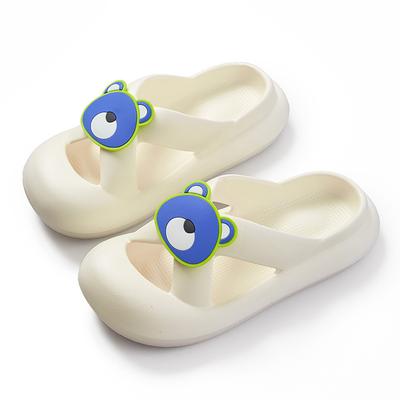 Женские летние тапочки, сандалии, обувь из ЭВА, пляжные шлепанцы, шлепанцы, обувь для ванной на толстой подошве, обувь с мультяшным медведем