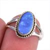 Natural Australian Opal Gemstone 925 Solid Sterling Silver Jewelry Ring S.6 V8w74