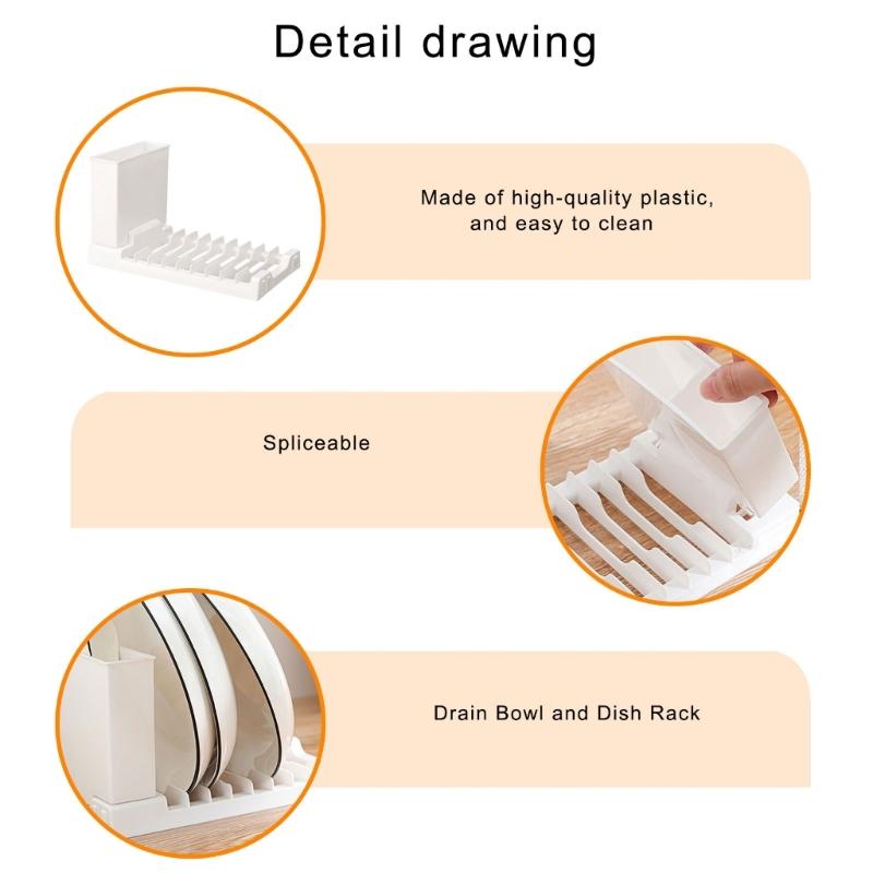 Многофункциональная сушилка для посуды, переносная стойка для сушки посуды с регулируемыми ножками для организации кухни