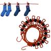River Beach Travel Clothesline with 12 Clips (Red)