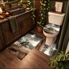 Lord Rings 3Pcs Personalized Customization Bathroom Mat Nonslip Floor Mat Set Toilet Lid Bathroom Mat Bathroom Absorbent Door Mat Decoration