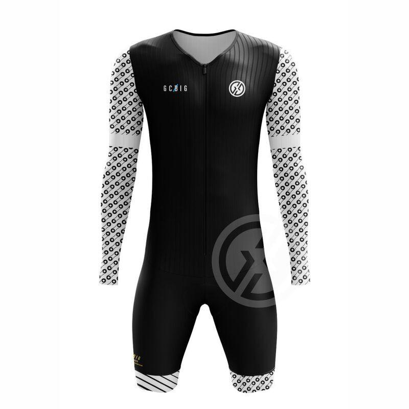 Mens Triathlon Suit One-Piece Cycling Outfit Road Bike Racing Swim Transition