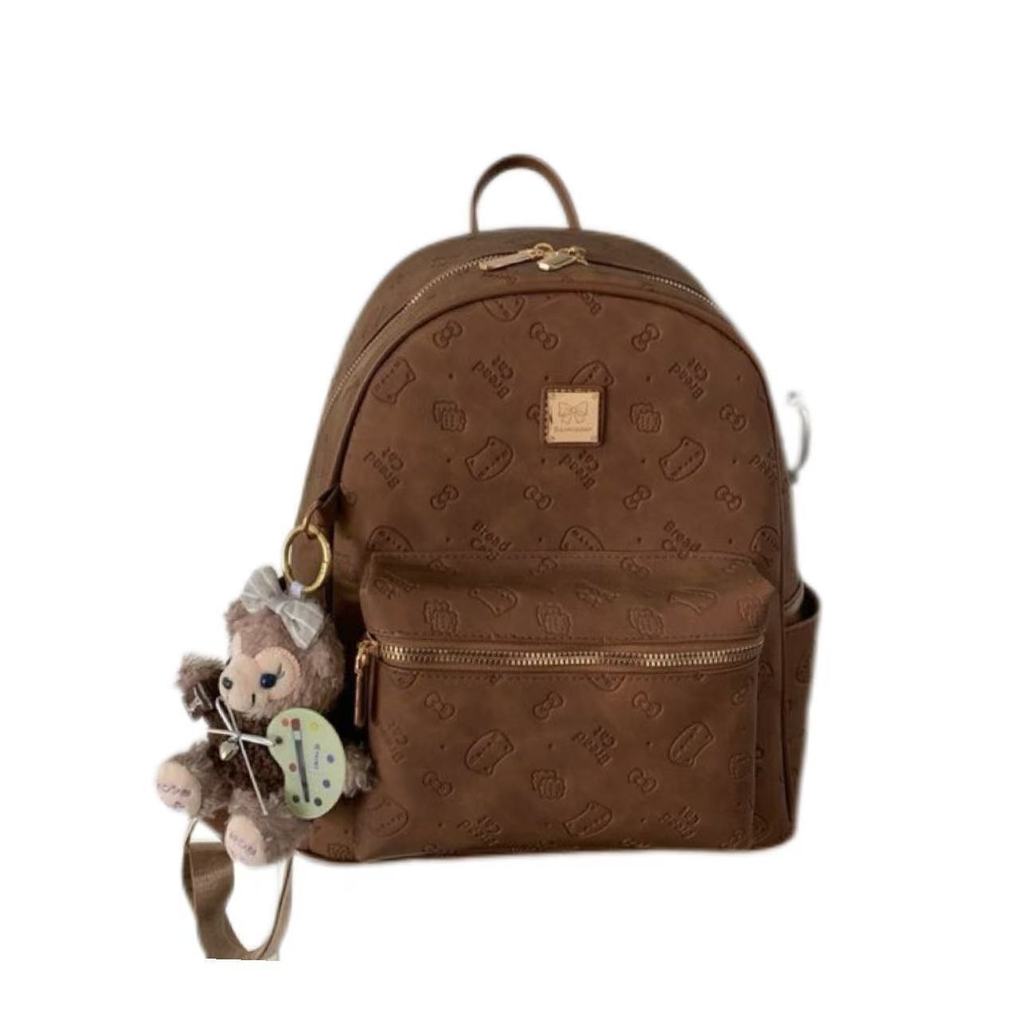 Modern Cute Cat Backpack Pu With Duffy Pendant And Easy Carry For Casual Outings