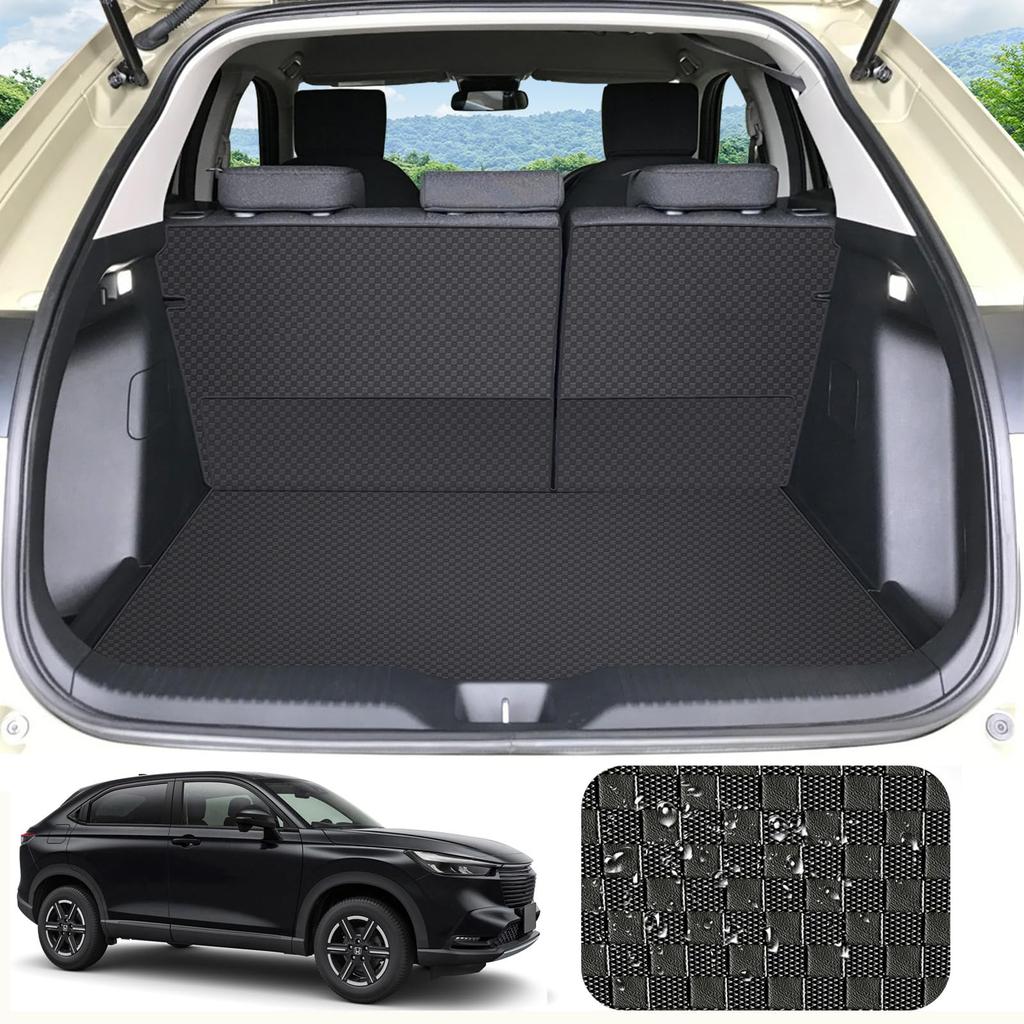 YORKNEIC Honda New Vezel Luggage Mat RV Series Current from 2022 Back Cover Car Model Specific Trunk Mat Rear Back Cover Synthetic Leather Material