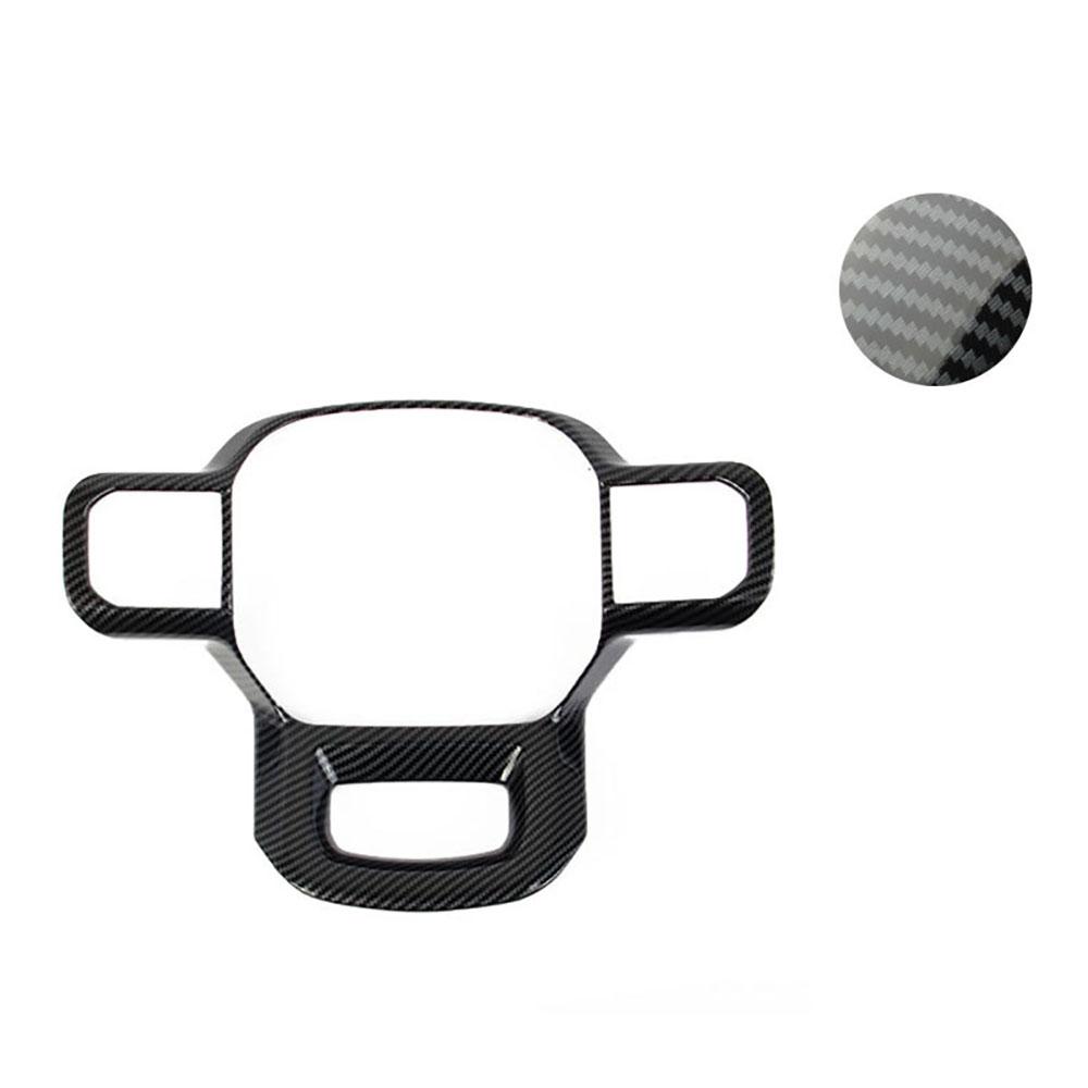 Carbon Fiber Style Steering Wheel Frame Cover Trim For 2021-2022 Ford F150 F-150