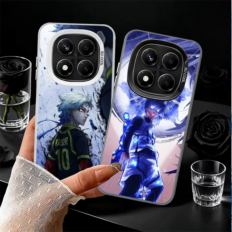 Синий чехол-бампер L-Lock Isagi Yoichi для Samsung Galaxy S24 S25 FE S26 Edge S23 Ultra S22 Plus S21 + Ударопрочный задний чехол S