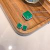 Jewelry Popular Imitation Emerald Square Pendant Necklace Stud Earring Set Women'S Gift Pendant