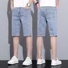 New Summer Youth Men's Denim Cropped Pants Casual Shorts High Waist Mid-trousers