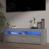 VidaXL TV Stand with LED Lights Low Cabinet Entertainment Center Media Cabinet Living Room Interior 815685