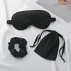Silk-Like Eye Mask Set: Headband, Scrunchies, Bag - Perfect Wedding Favor & Outdoor Sleep Companion
