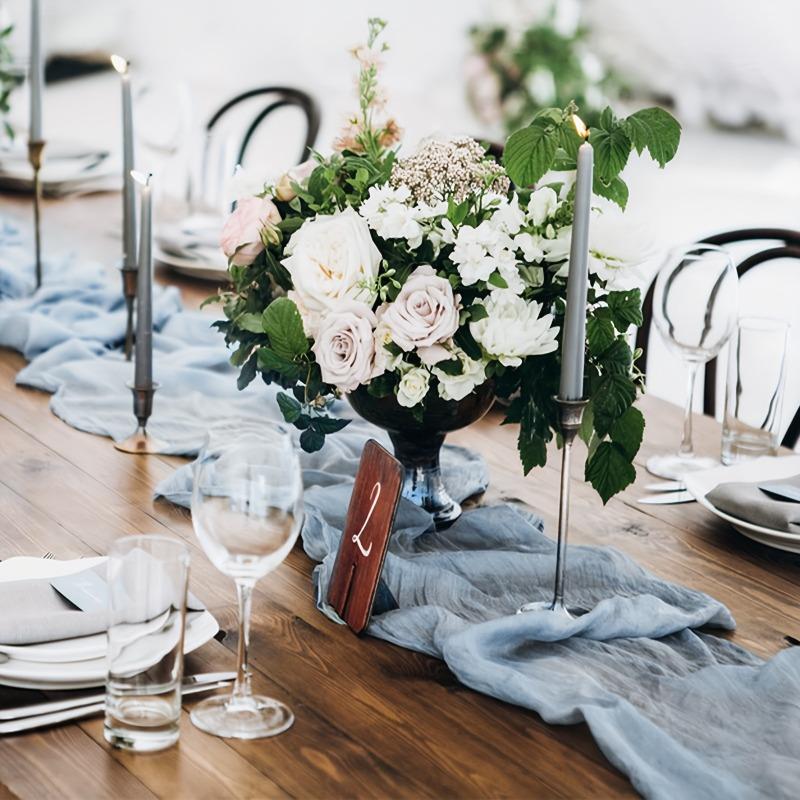 Скатерть-дорожка из мятой ткани длиной 180 см для вечеринок по случаю дня рождения, свадеб и праздничных торжеств, реквизит для фотосъемки