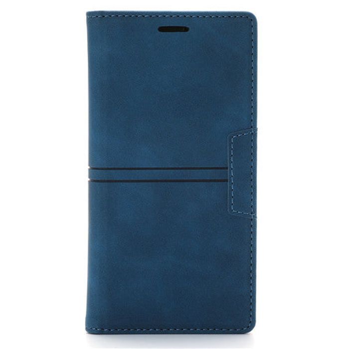 Étui mince pour iPhone 14 - Noir - Daim synthétique - Fermeture aimantée
