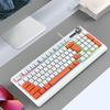 Игровая клавиатура 93 клавиши, динамическая RGB-подсветка, эргономичный дизайн, проводная, с регулятором громкости, для ноутбука